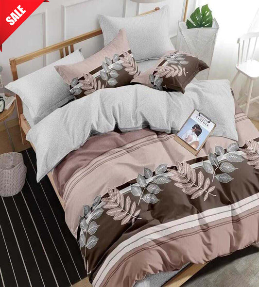250 TC Sleeplyn : New Launch Cotton Comfort Printed Bedsheet (225 X 245 ) 1 Bedsheet + 2 Pillow cover