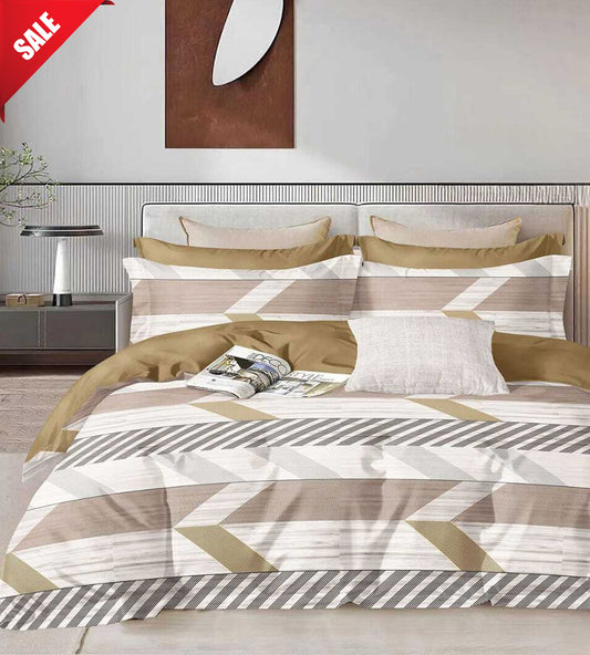 250 TC Sleeplyn : New Launch Cotton Comfort Printed Bedsheet (225 X 245 ) 1 Bedsheet + 2 Pillow cover