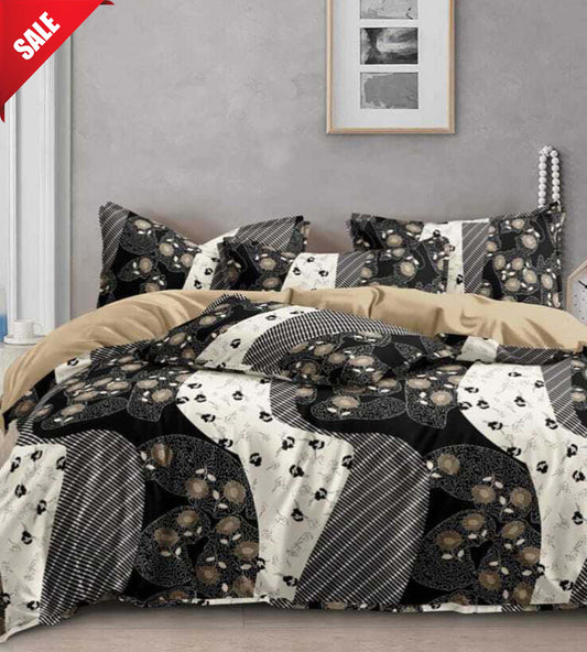 250 TC Sleeplyn : New Launch Cotton Comfort Printed Bedsheet (225 X 245 ) 1 Bedsheet + 2 Pillow cover