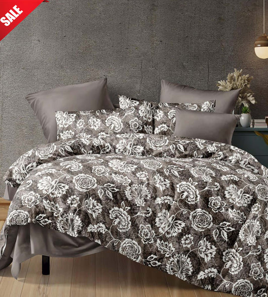 250 TC Sleeplyn : New Launch Cotton Comfort Printed Bedsheet (225 X 245 ) 1 Bedsheet + 2 Pillow cover