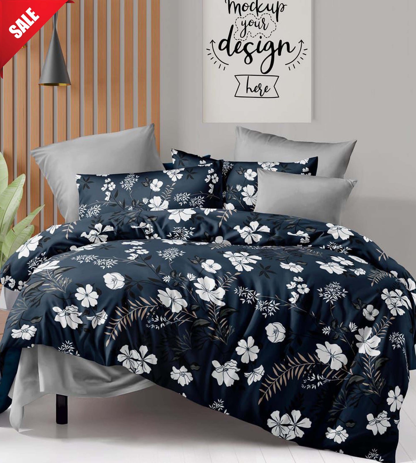 250 TC Sleeplyn : New Launch Cotton Comfort Printed Bedsheet (225 X 245 ) 1 Bedsheet + 2 Pillow cover