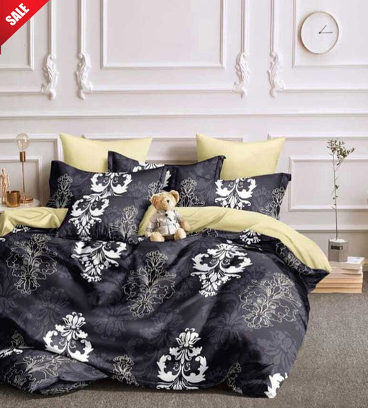 250 TC Sleeplyn : New Launch Cotton Comfort Printed Bedsheet (225 X 245 ) 1 Bedsheet + 2 Pillow cover