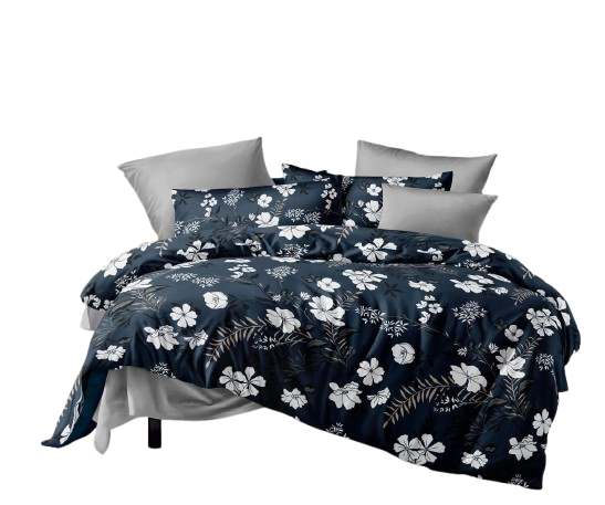 250 TC Sleeplyn : New Launch Cotton Comfort Printed Bedsheet (225 X 245 ) 1 Bedsheet + 2 Pillow cover